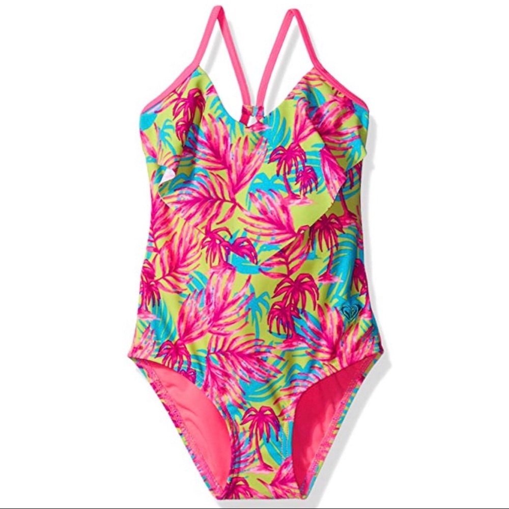 Roxy Girls Palm Tree Swimsuit size 5